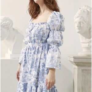 Blue and White Dress “Hein” Dress from Nothing Fits But
